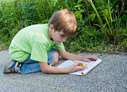 PHOTO: boy drawing