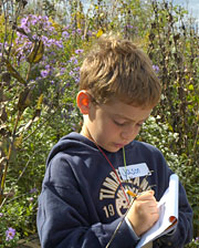 PHOTO: taking notes in the prairie