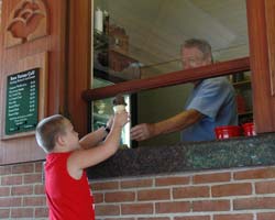PHOTO: on the cafe deck in summer