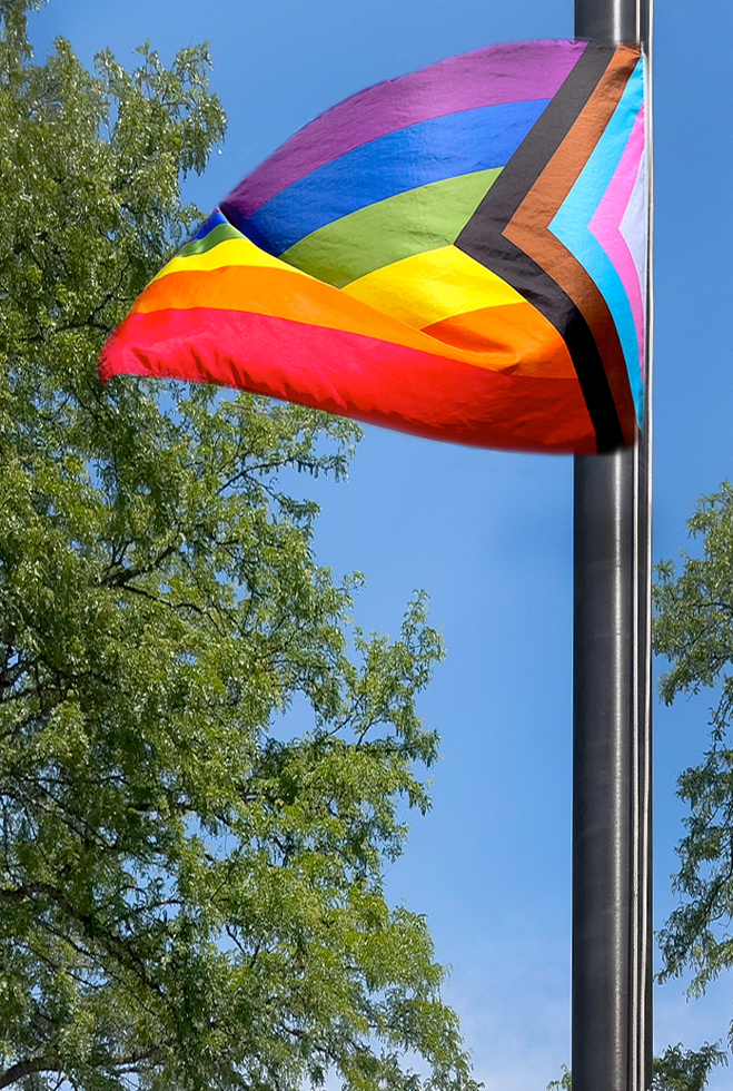 The Progress Pride Flag at the Garden