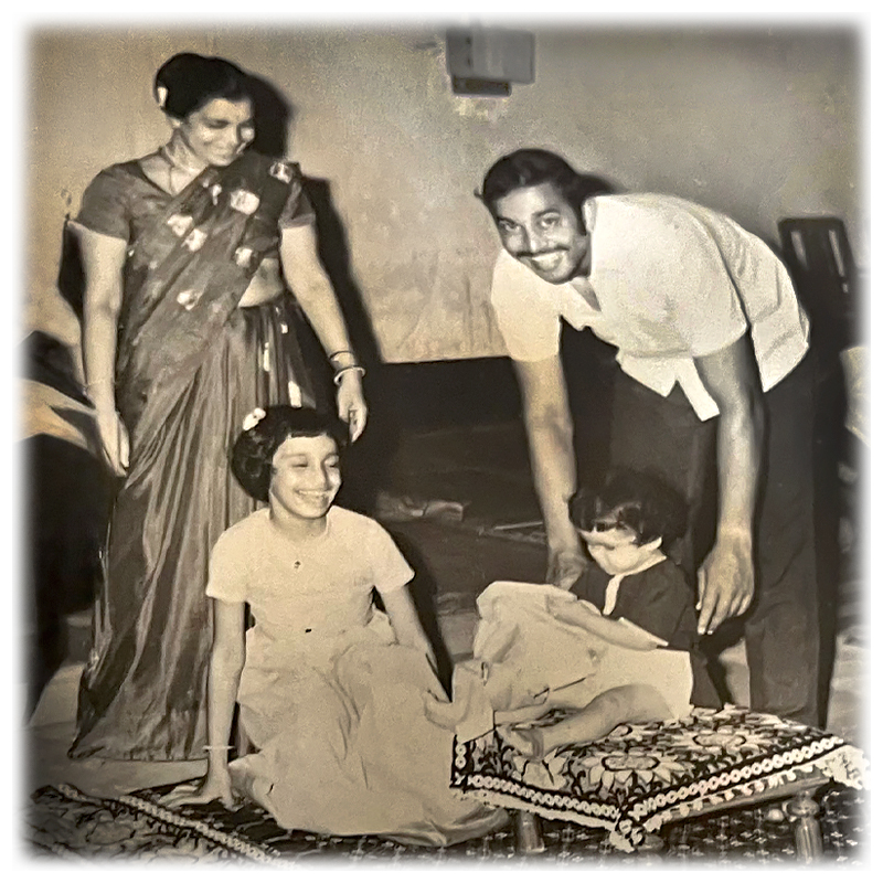 Saree – Young Aparna With Family