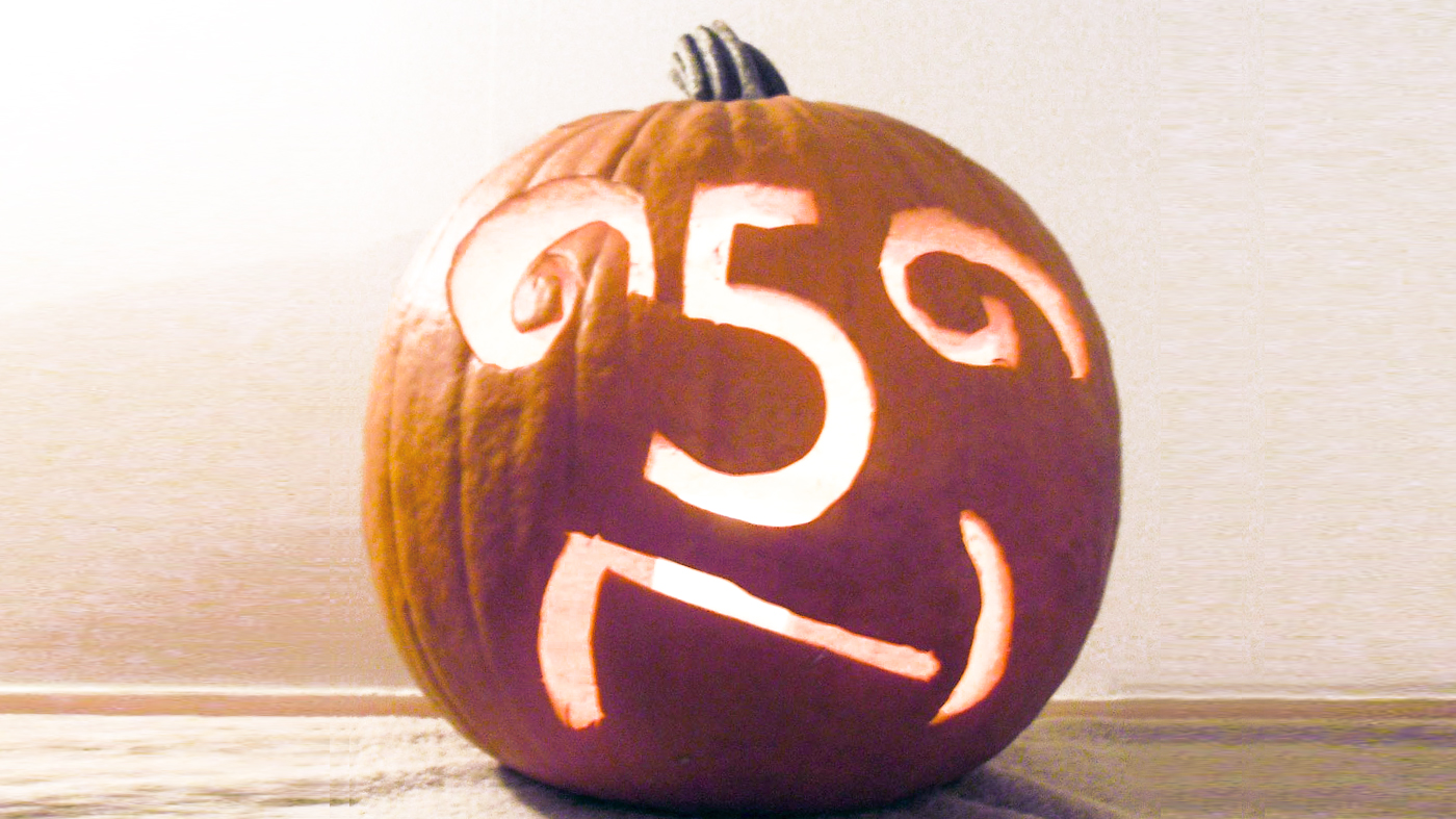 pumpkin with numbers